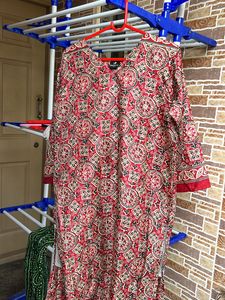 Red Colour Kurta For Office Wear