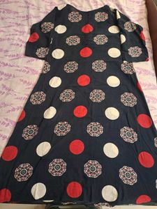 Cotton Ajrakh Print A-line Suit