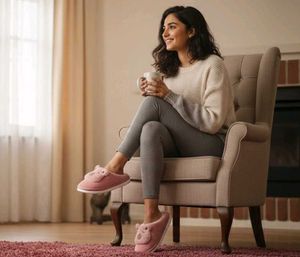 Ultra-Soft Winter Teddy Bear Woman Slippers