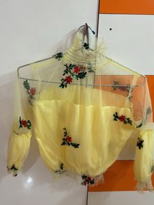 Mini skirt And high neck Top