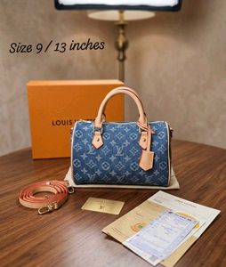 LV PREMIUM QUALITY DENIM SPEEDY HANDBAG WD BOX