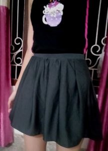 Pleated Skater Skirt