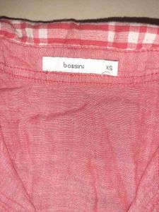🌸 Rare BOSSINI Blush Pink Plaid Shirt Dress
