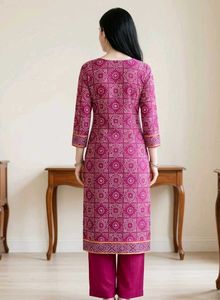 Bandhni kurti and pant plazo set