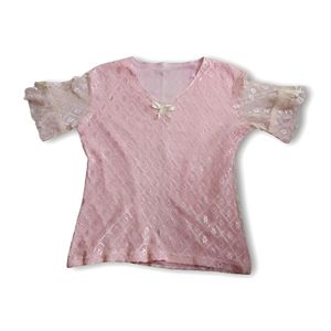 coquette aesthetic bow feminine top