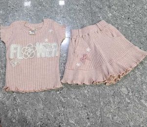 Cute Pink "Flower" Top & shorts set