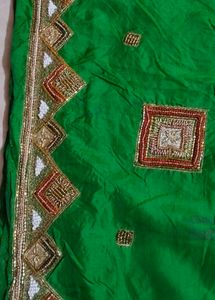 Embellished Green Silk Saree