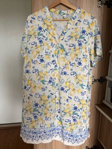 Lemon Print Short Sleeve Dress