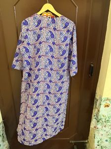 Purple And White Kurta
