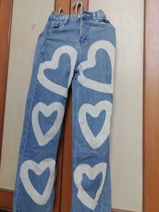 Blue Jeans with White Hearts