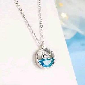 Cute Whale Pendant Necklace *silver*