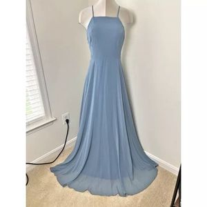 Lulu's Mythical Kind of Love Slate Blue Maxi Dress