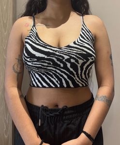 Zebra Print Crop Top
