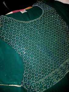 Green Embellished sharara suit