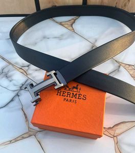 Hermes Black Leather Belt