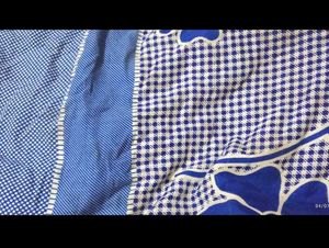 Blue Patterned Fabric Bedsheet