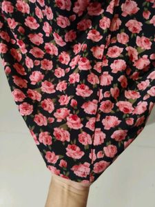 Floral Print Puff Sleeve Dress