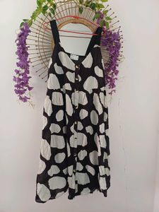 Asos Black & White Print Sundress with pocket