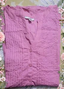 Chic Pink Pleated Midi Dress