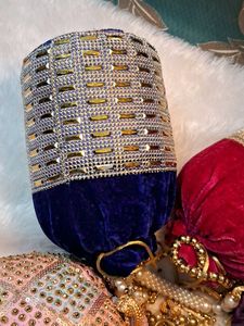 Embroidered Velvet Potli Bags (Set of 5)