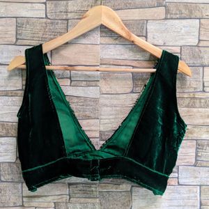 Embroidered Velvet Blouse fix price