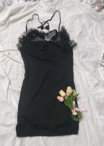 Black lace trim Cami dress🍫
