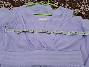 Elegant Lavender Chiffon Dress