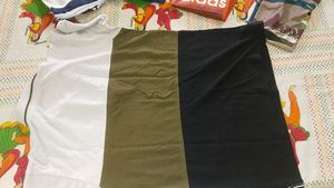 Combo 2 T-shirt (Black,White,Green Colour)& Blue C