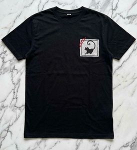 Black T-Shirt with Cute Cat Graphic