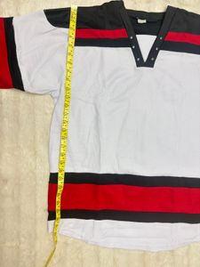 Men's Hockey Jersey White Red Black