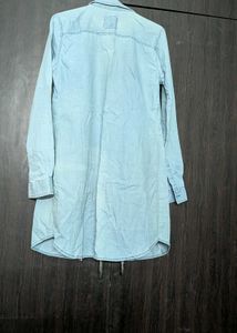 Light Wash Denim Shirt Dress