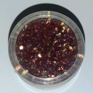 Midnight Garnet Purple Nail Art Mirror Rhinestones