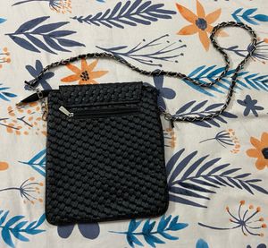 Black Woven New Crossbody Bag