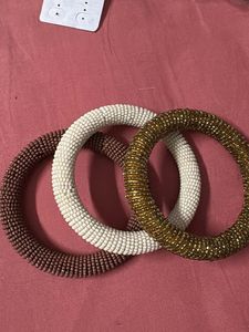 Set of 3 Beaded Bangles
