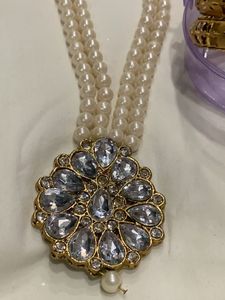 Elegant Pearl Necklace &amp; Bangles Set