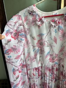 Floral Pleated Midi Dress