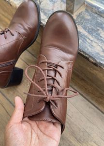 Brown Lace-up Ankle Boots