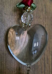Glass HEART with Flowers