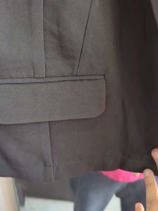 Chic Black Open Front Blazer