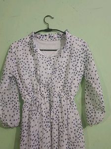 Heart Print Midi Dress