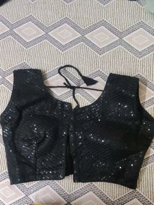 Sparkling Black Sequin Blouse