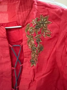 Ombre Kurta with Tassel Detail