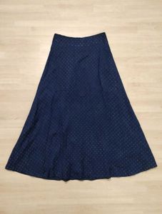 Elegant Navy Blue Maxi Skirt