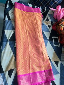 Beautiful Pink &amp; Gold Saree