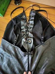 Edgy Faux Leather Mini Dress