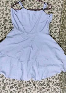 Light Blue Tiered Mini Dress