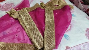 Pink Embellished Dupatta