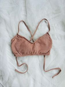 Stylish Snake Print Bikini Top