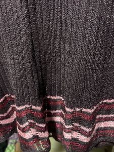 Cozy Knit Dress with Chevron Pattern