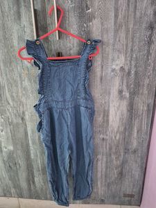Cute Denim Ruffle Overalls